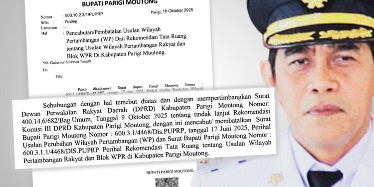 Bupati Parigi Moutong Cabut Usulan Wilayah Pertambangan