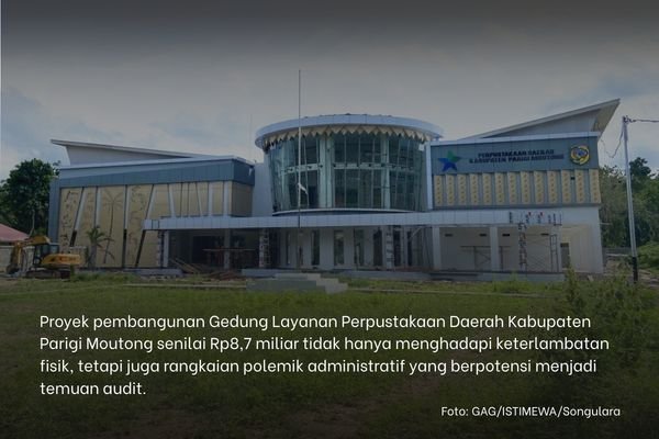 Proyek Perpustakaan Rp8,7 Miliar di Parigi Moutong: Adendum Ganda, Dugaan Intervensi, dan Ancaman Temuan Audit