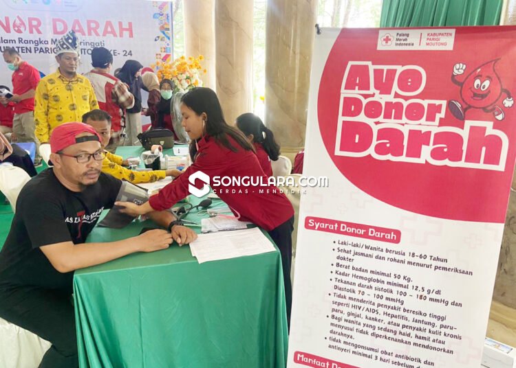 Peringati HUT ke-24, PMI Parigi Moutong Gelar Donor Darah