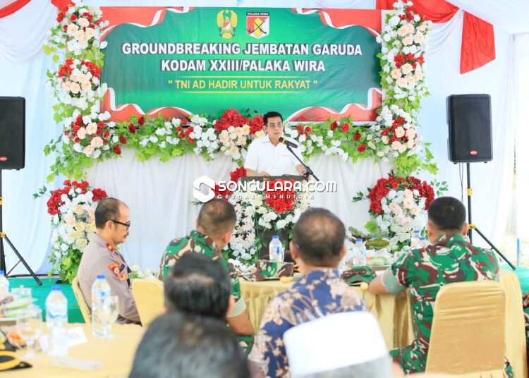 TNI Bangun Jembatan Garuda di Nambaru, Bupati Erwin Soroti Dampak Ekonomi