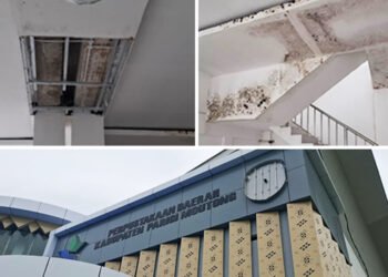 Baru Dibangun, Gedung Perpustakaan Rp8,7 Miliar Sudah Bocor dan Berjamur